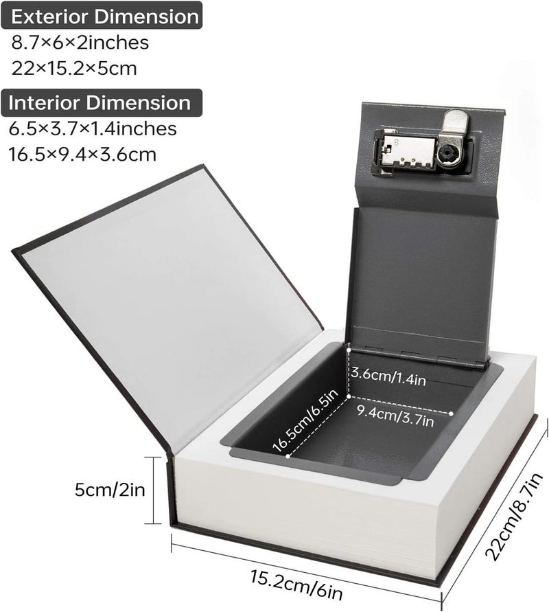 E-ONSALE Real Paper Book Locking Booksafe with Combination Combo Dictionary Secret Hidden Safe (Combo/Alice in Wonderland) - Image 4